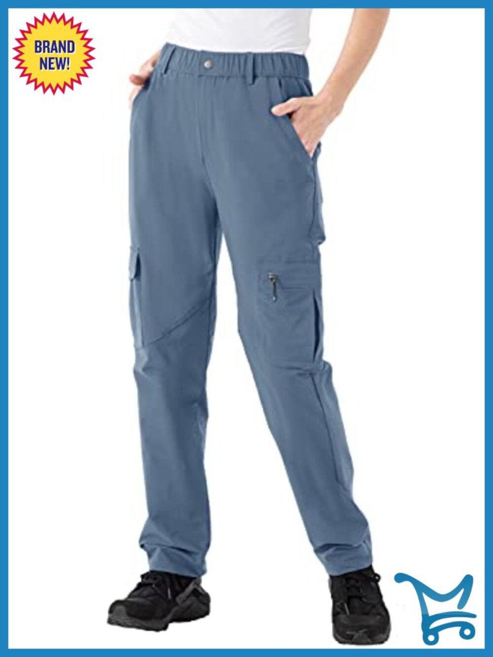 Water Resistant Quick Dry Hiking Cargo Pants UPF 50+ Travel Camping